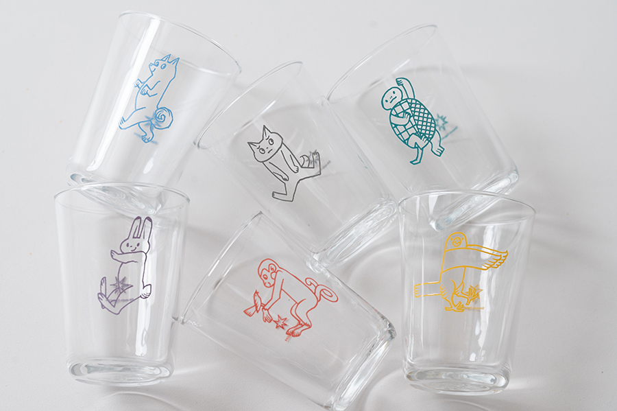 +t企劃 x 鹿兒島睦玻璃杯 / 狗