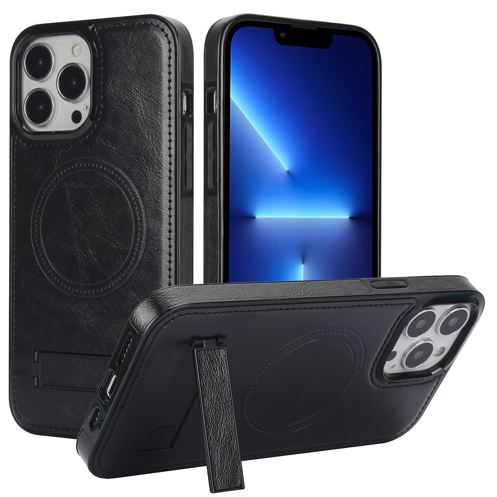 XPRO - Mag Stand Leather Lite - iPhone 17 Pro Max Case 防撞磁吸支架皮紋手機保護殼