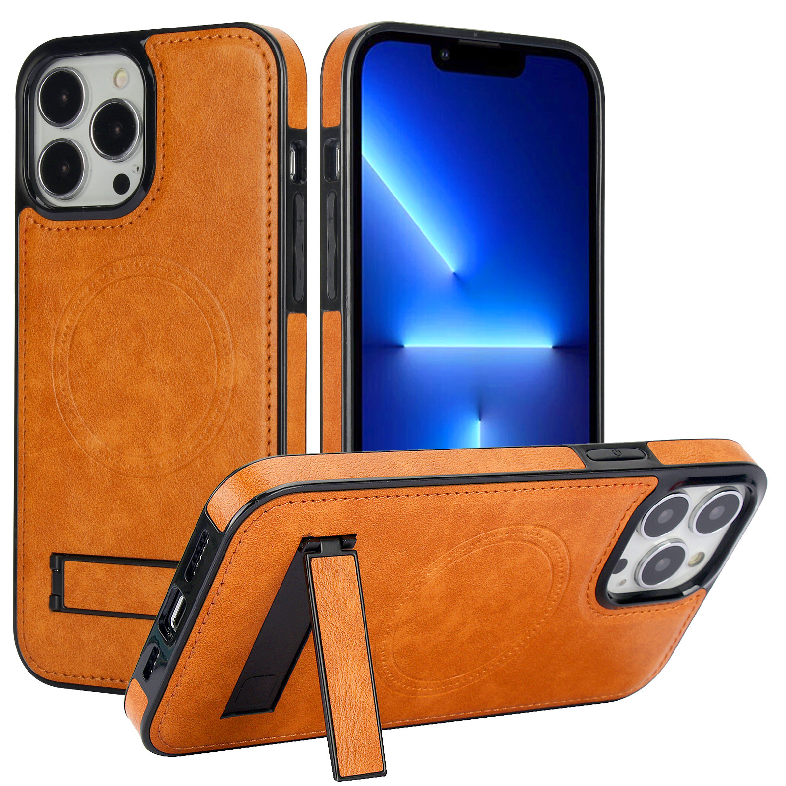 XPRO - Mag Stand Leather Lite - iPhone 17 Pro Max Case 防撞磁吸支架皮紋手機保護殼
