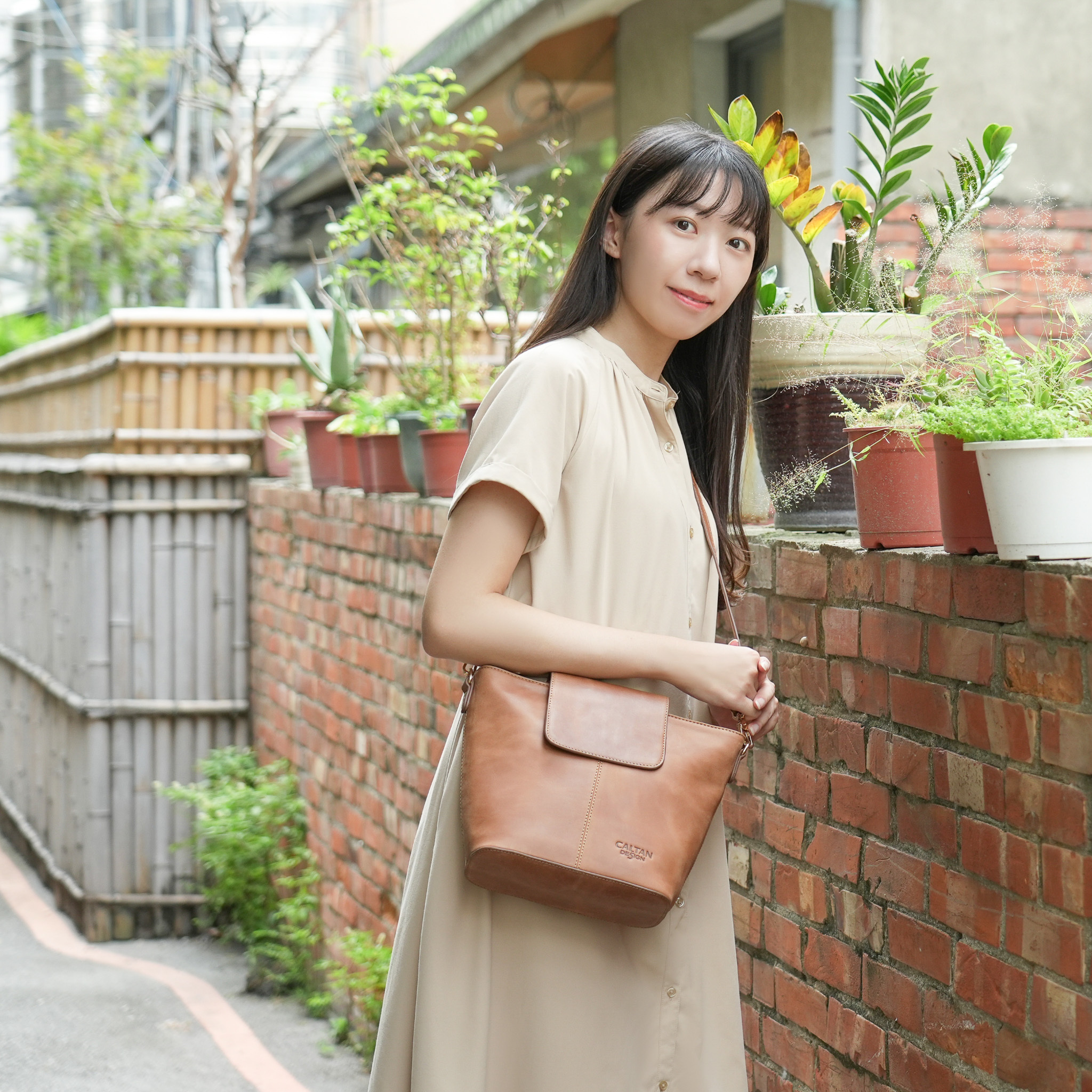 織花沙漏真皮包-三色(5522)