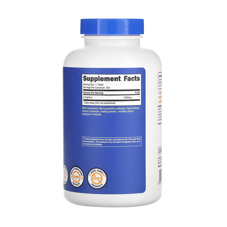 Nutricost, L-Arginine, 1,000 mg, 150 Tablets