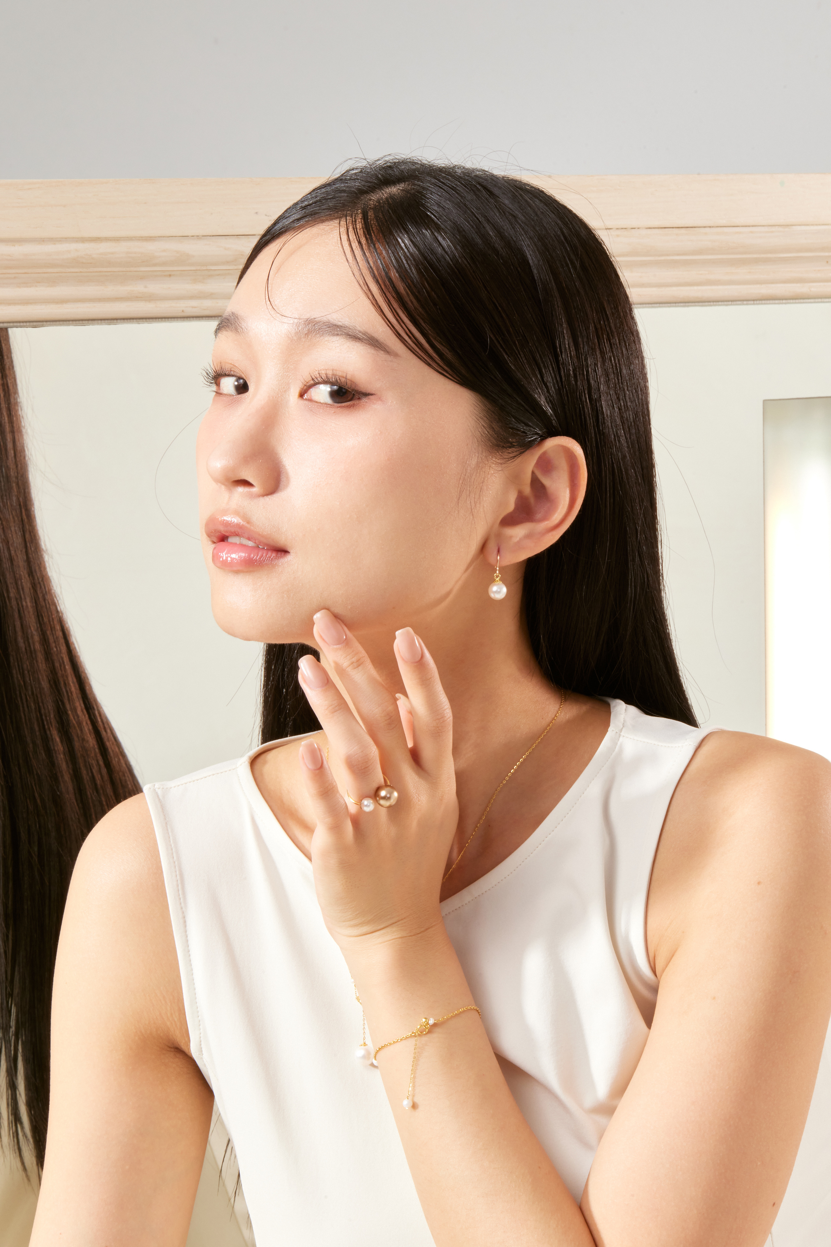 E1274| 14KGF珍珠耳環