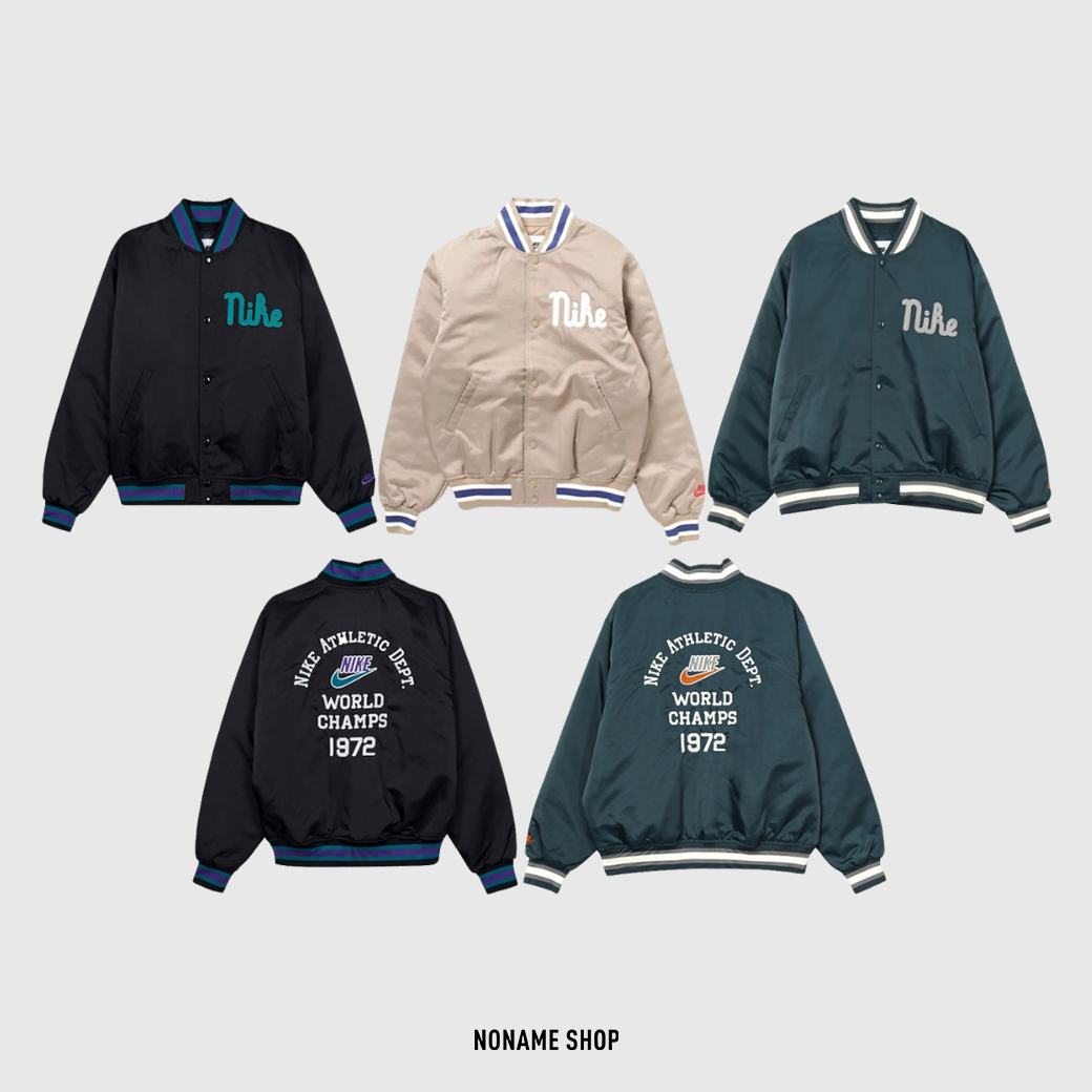 NIKE 塗鴉 跳色 刺繡 復古 棒球外套 三色 (男款)