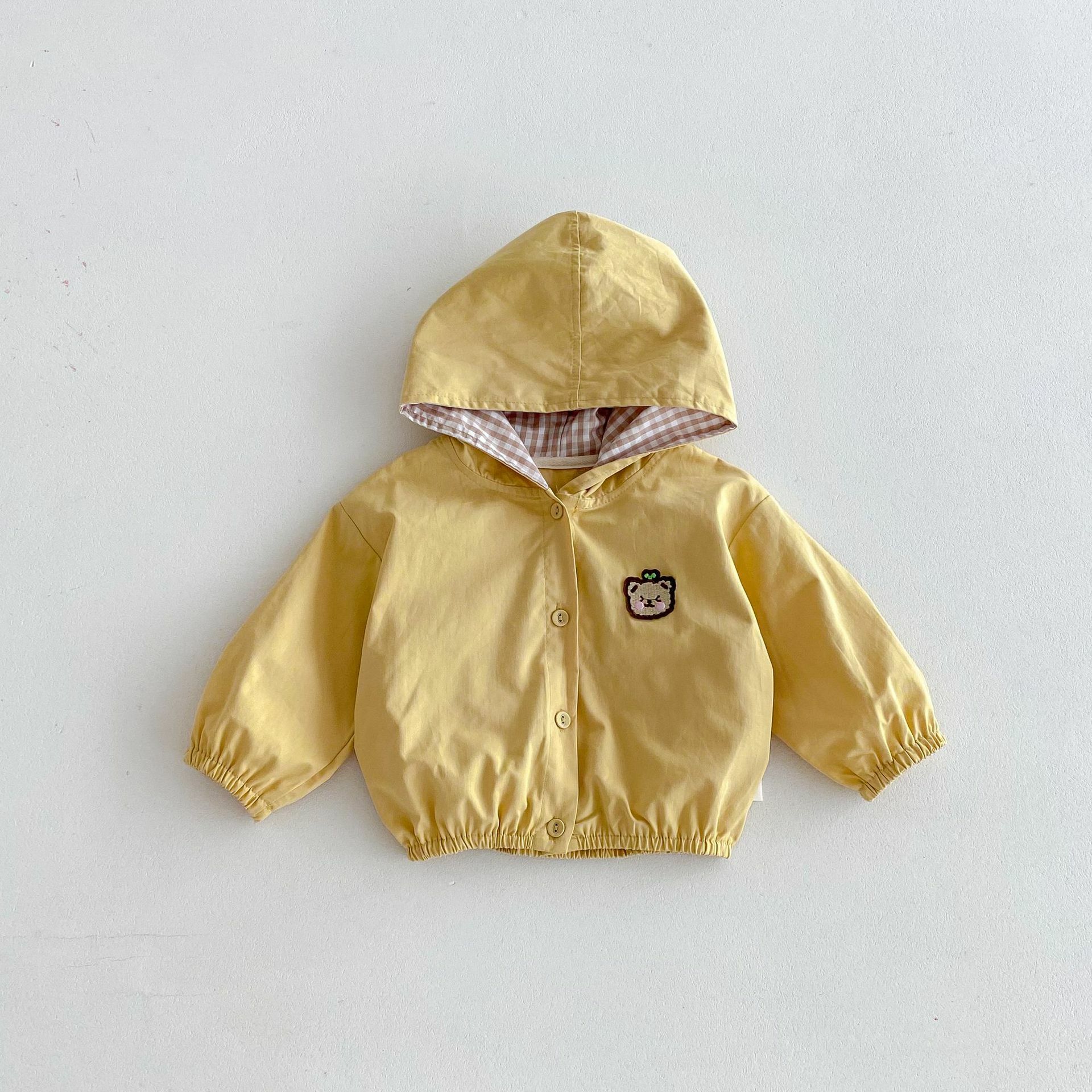 黃色可愛熊連帽外套