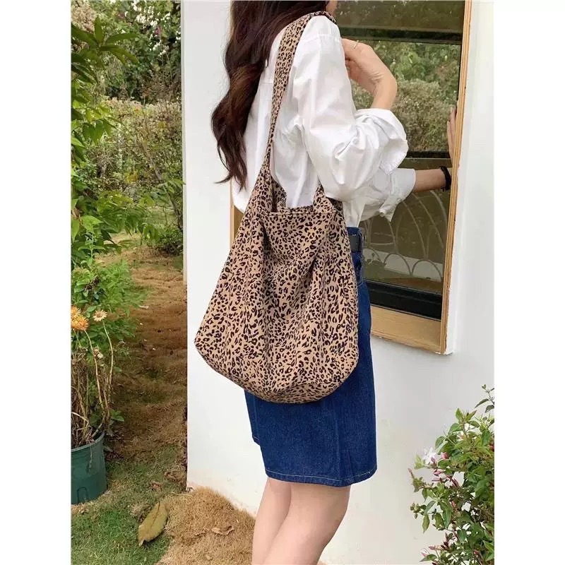 爆款韓系豹紋帆布袋/四款