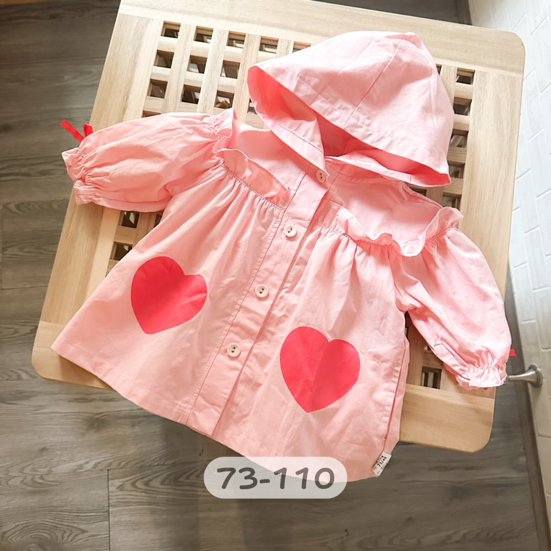 【限量】粉色愛心連帽外套