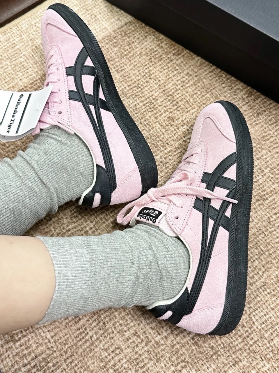 Onitsuka Tiger Tokuten 鬼塚虎 德訓鞋 櫻花粉 淡粉 黑底 男女鞋 1183A907-701 / 預購