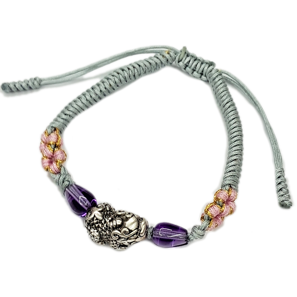 招財貔貅{純銀}中國結手鍊【十方】151573