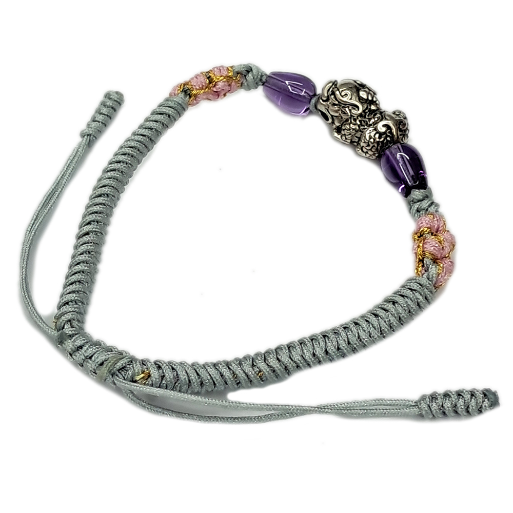 招財貔貅{純銀}中國結手鍊【十方】151573