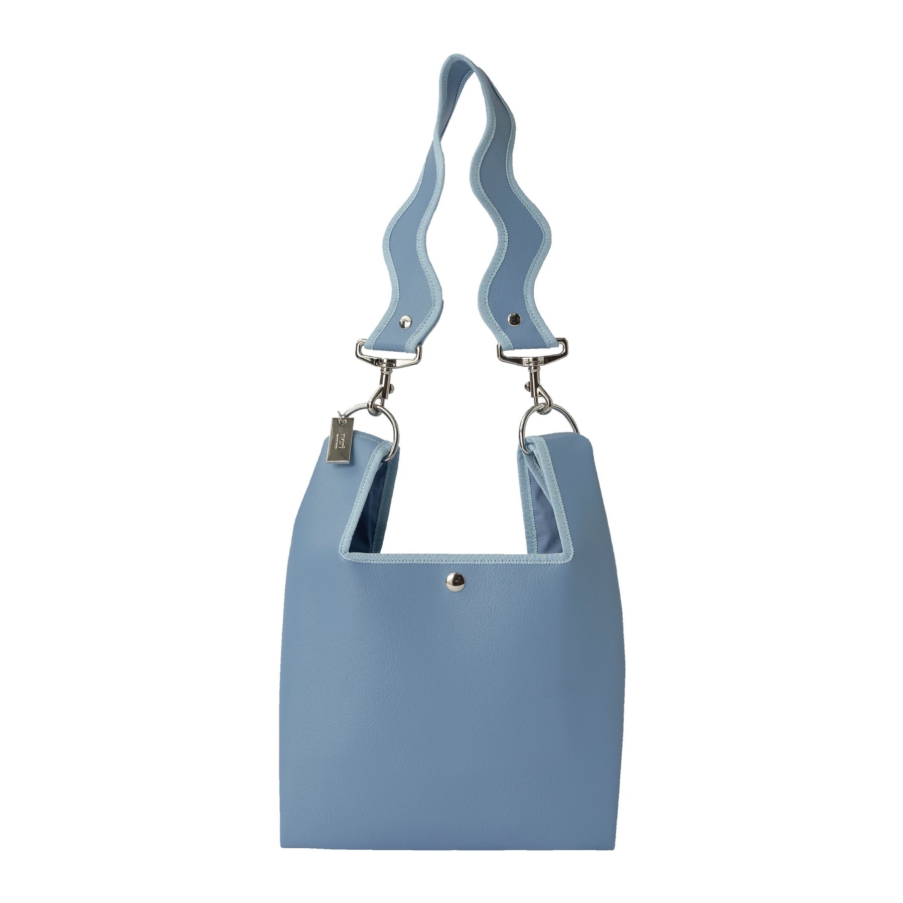 Nori 波浪手提肩背包 小款 水藍色