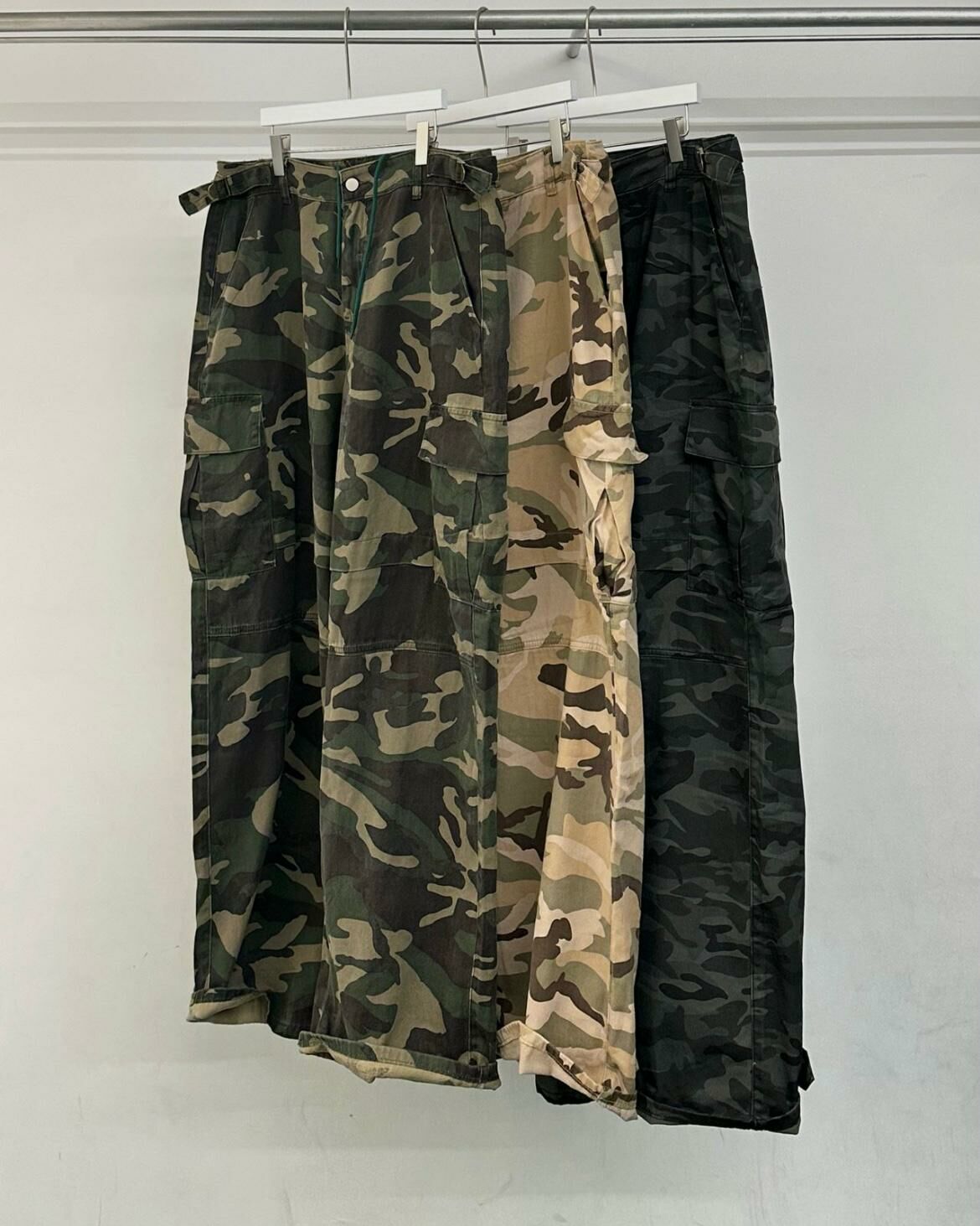 迷彩工裝鬆身褲 WELL DONE-070P