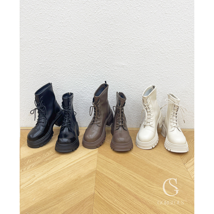 S22 現貨「綁帶三色短靴」