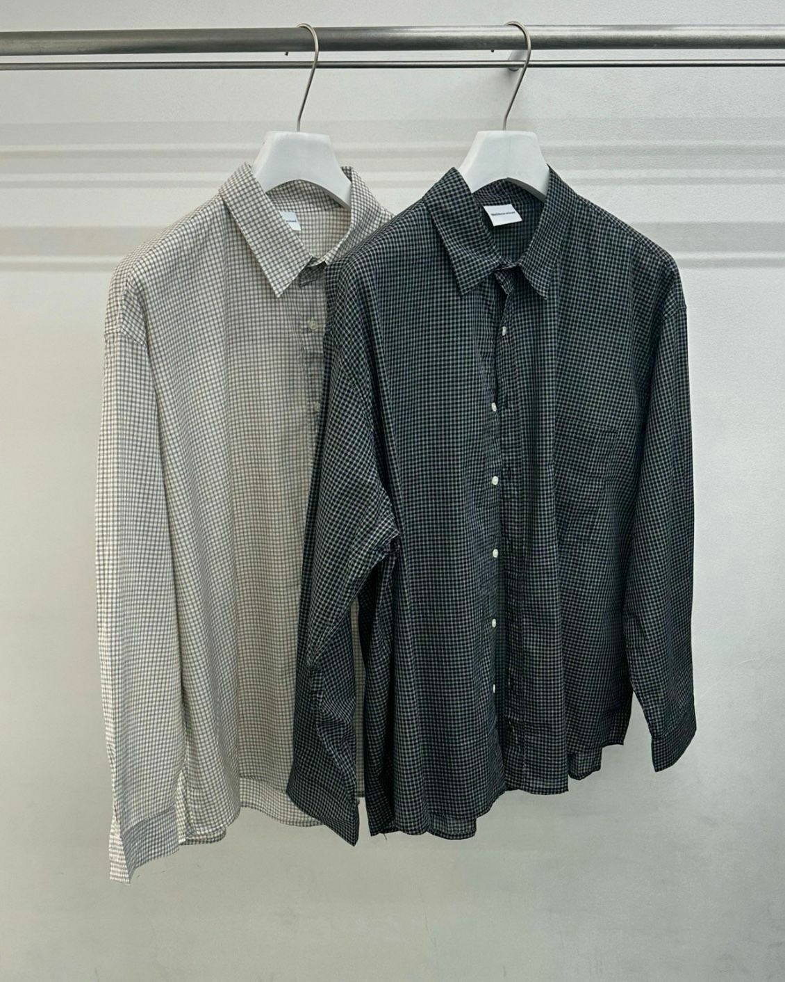 格仔長袖恤衫 WELL DONE-079S