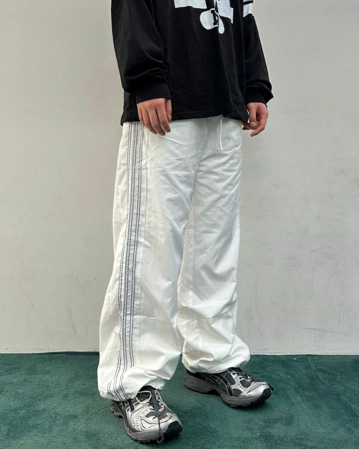 三間可束腳鬆身褲 WELL DONE-082P