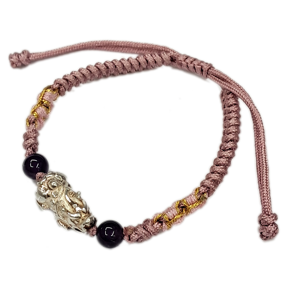 招財貔貅{純銀}中國結手鍊【十方】151578