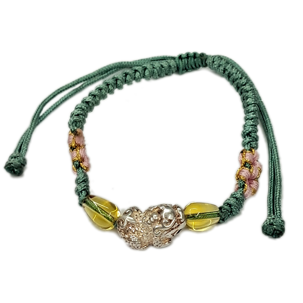 招財貔貅{純銀}中國結手鍊【十方】151579