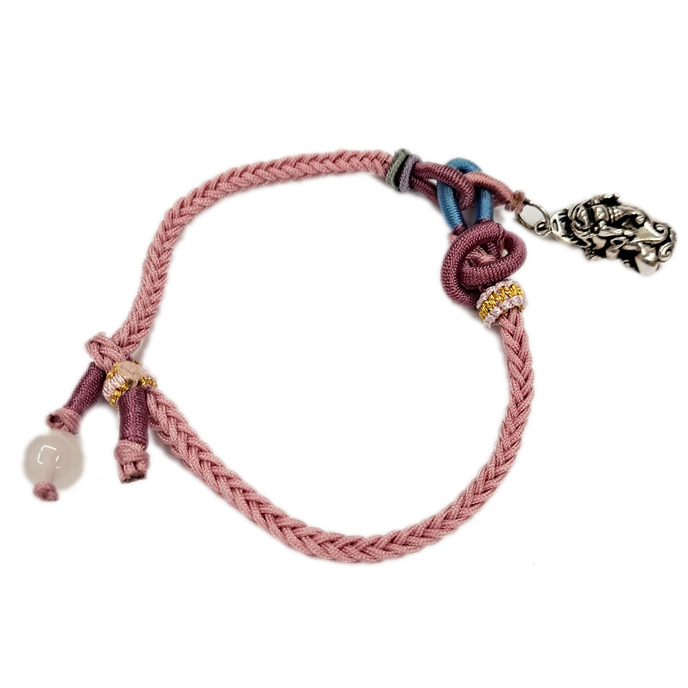 招財貔貅{純銀}中國結手鍊【十方】151540