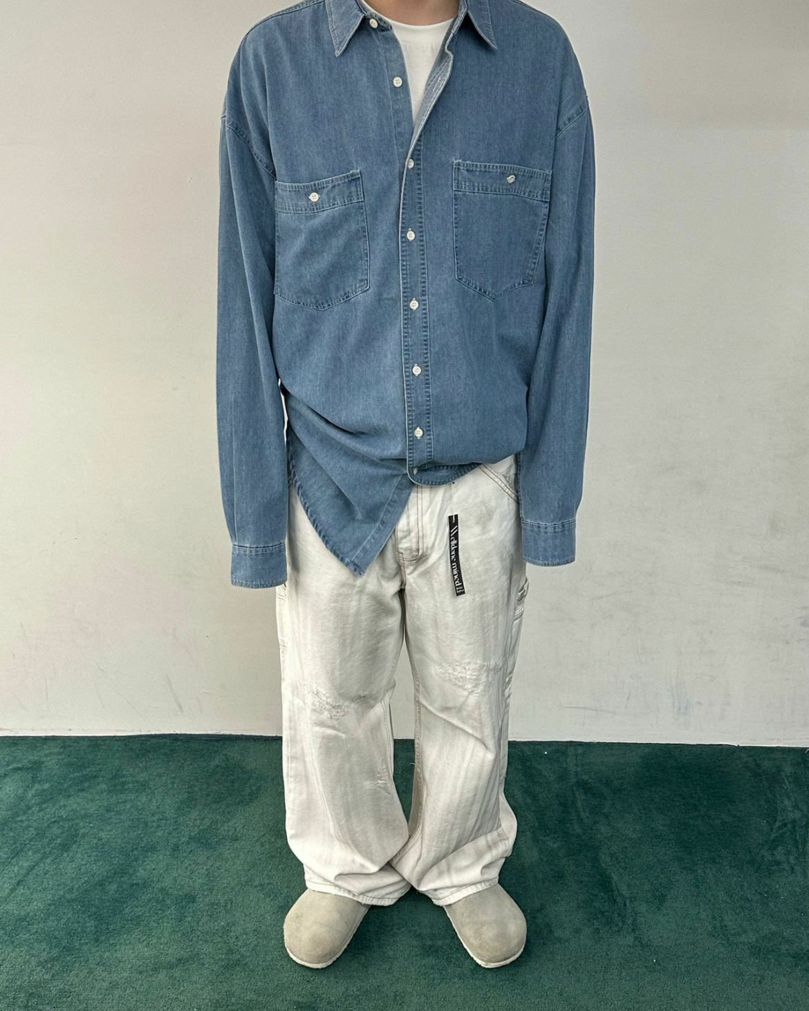 淨色長袖牛仔恤衫 WELL DONE-084S