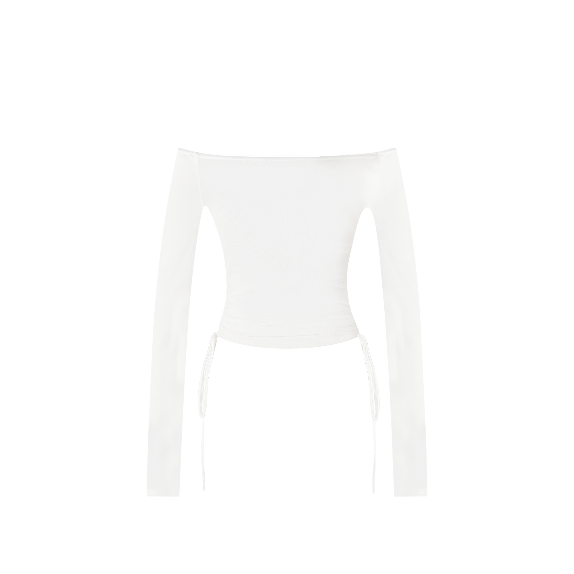 一字領甜辣網紗罩衫