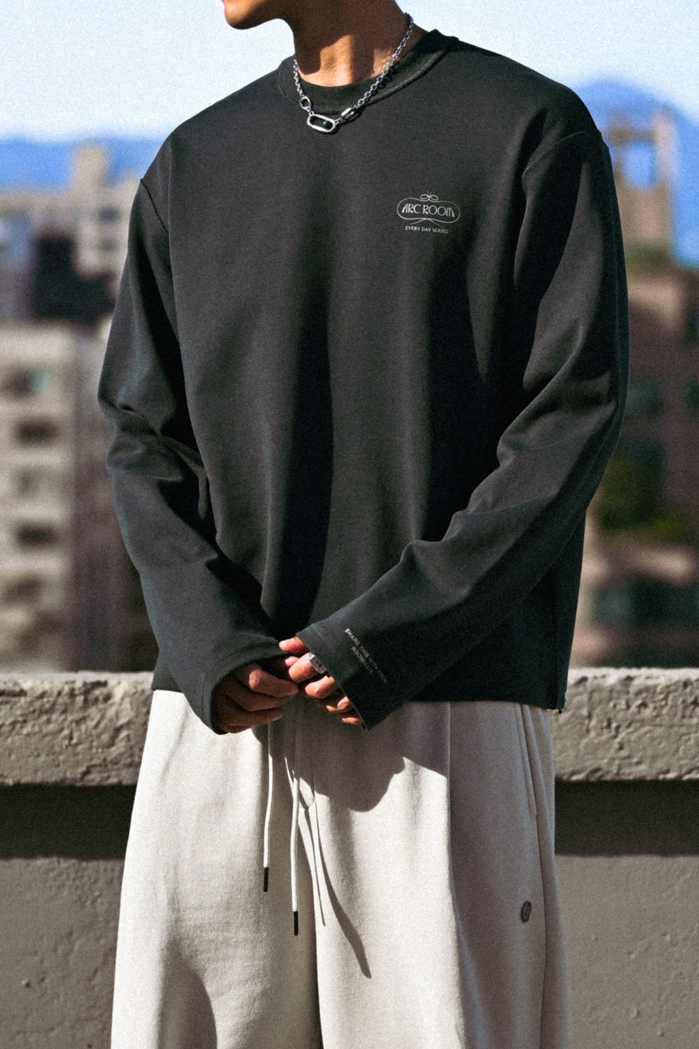 EVERYDAY L/S TEE - BRITISH GREEN