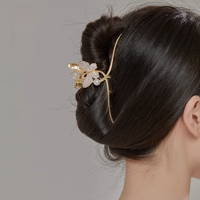Elegant Butterfly Large Hair Claw
