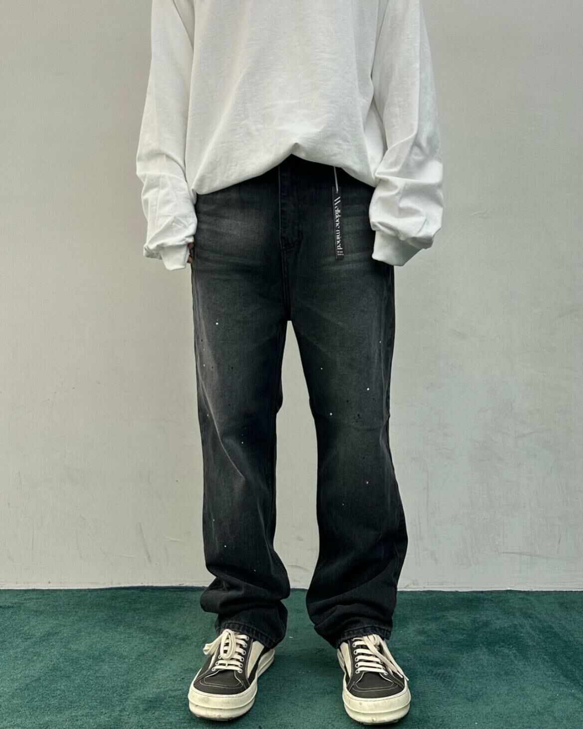 洗水潑墨鬆身牛仔褲 WELL DONE-092P