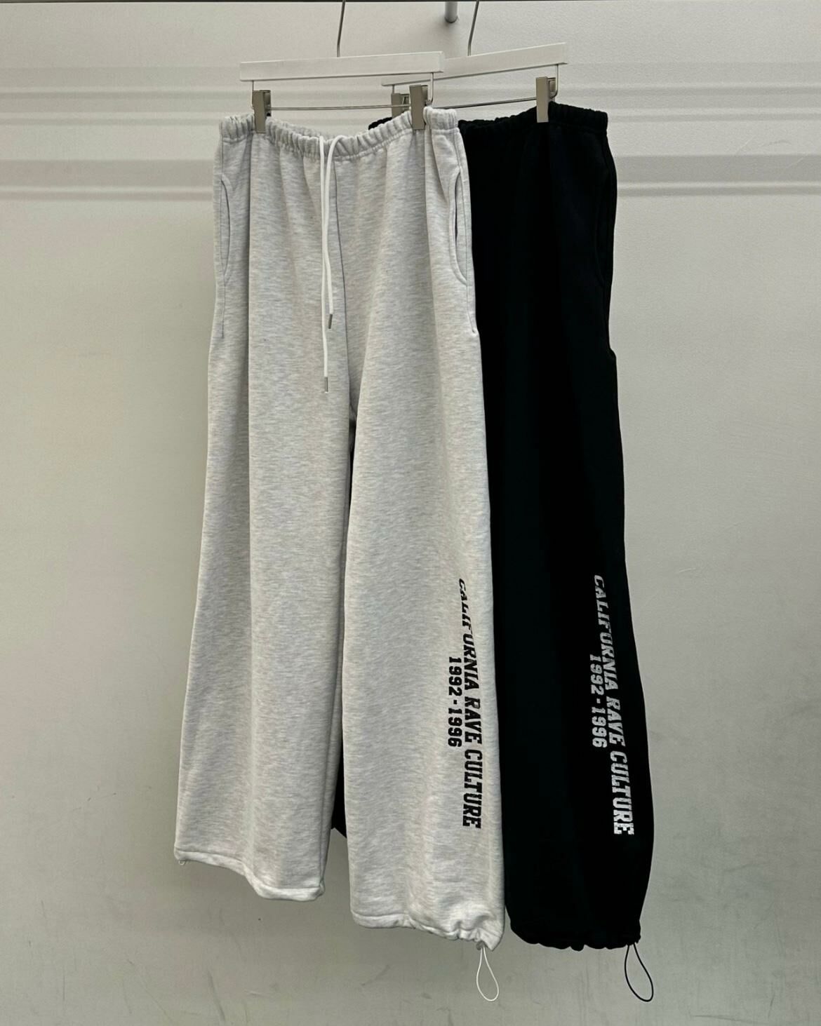 英文字可束腳棉質運動褲 WELL DONE-096P