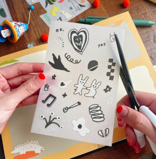 兔兔好朋友派對 轉印貼紙 感壓貼紙｜馬卡龍腳趾