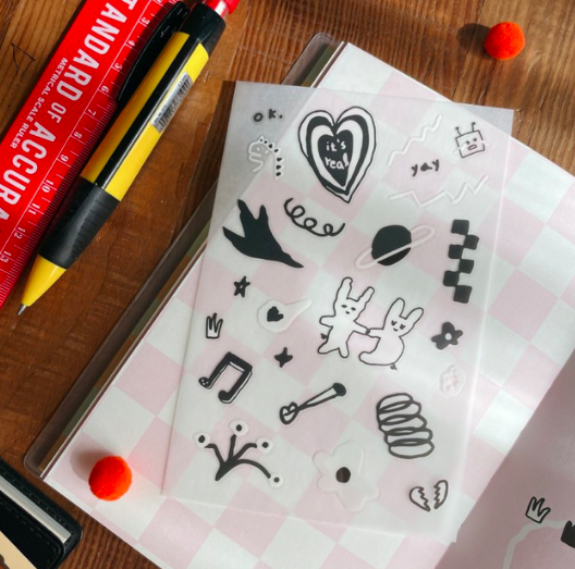 兔兔好朋友派對 轉印貼紙 感壓貼紙｜馬卡龍腳趾