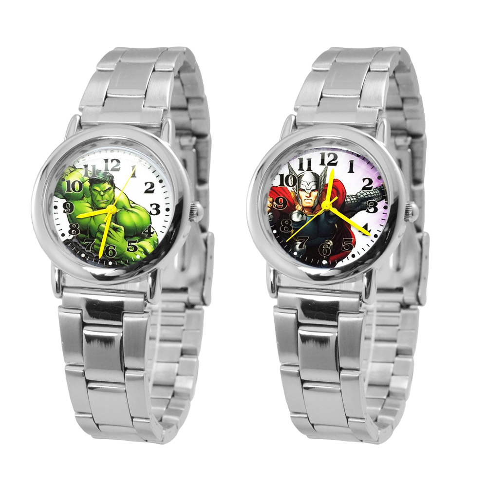 (預購)【兒童錶】Marvel 漫威 復仇者聯盟 酷炫 帥氣 英雄系列 雷神索爾 綠巨人浩克 卡通 鋼帶 手錶