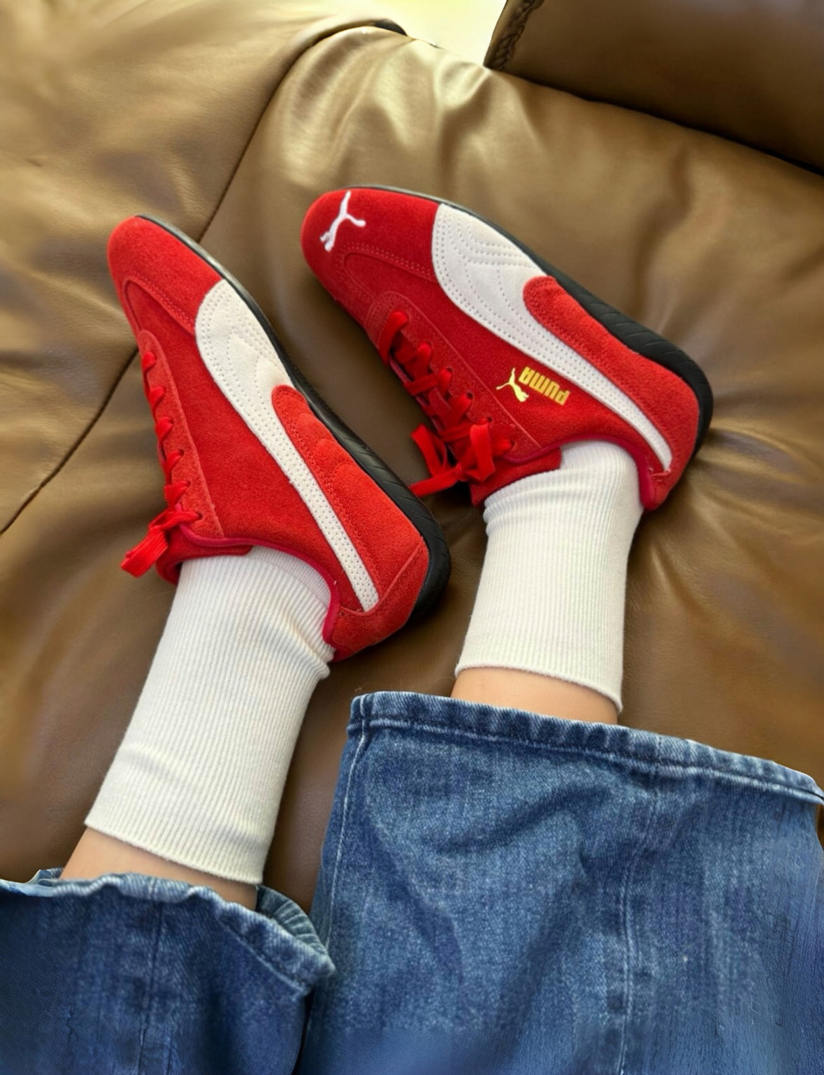 Puma Speedcat OG 賽車鞋 男女同款 紅白色 398846-02/預購