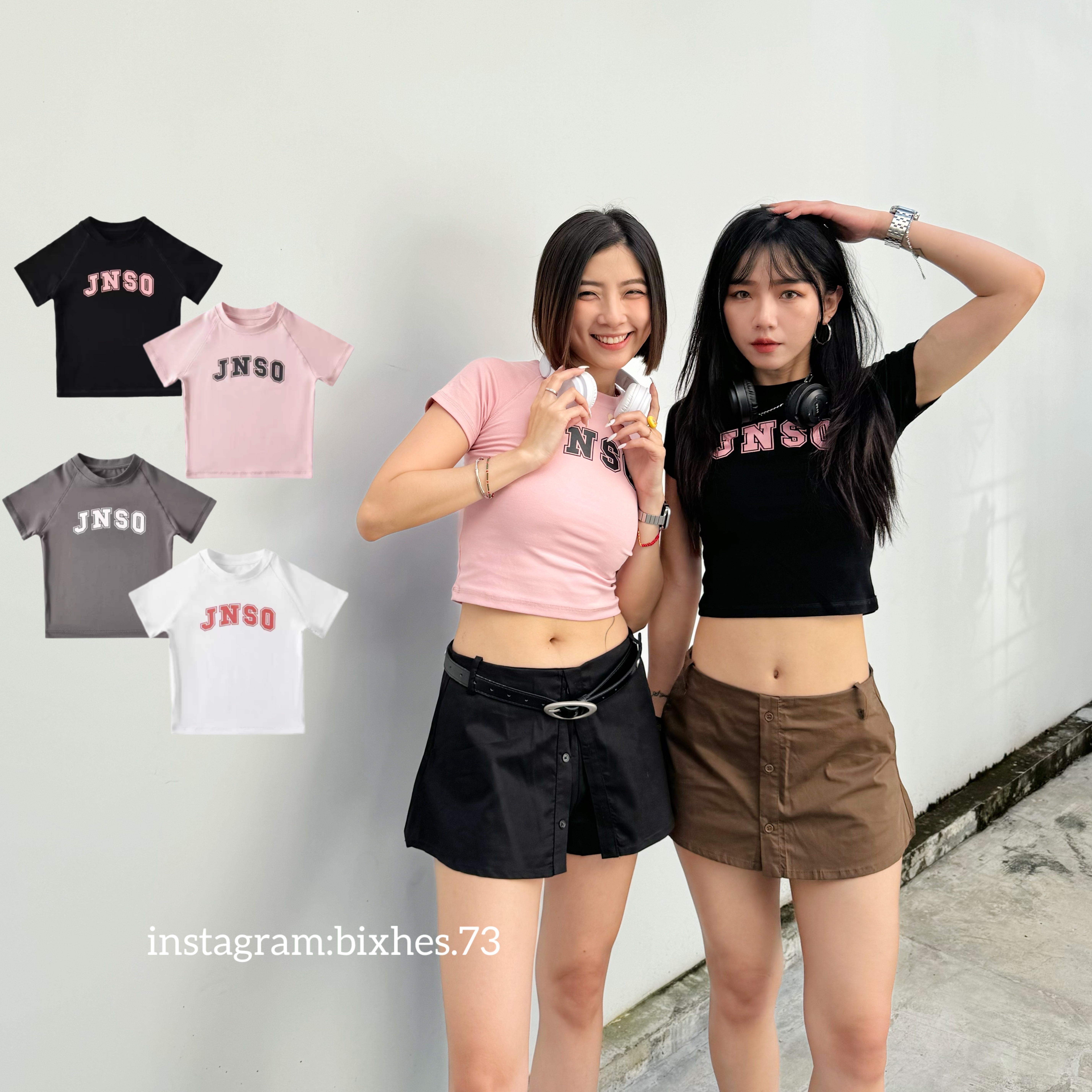 JNSO美式貼身短版T(A00094)