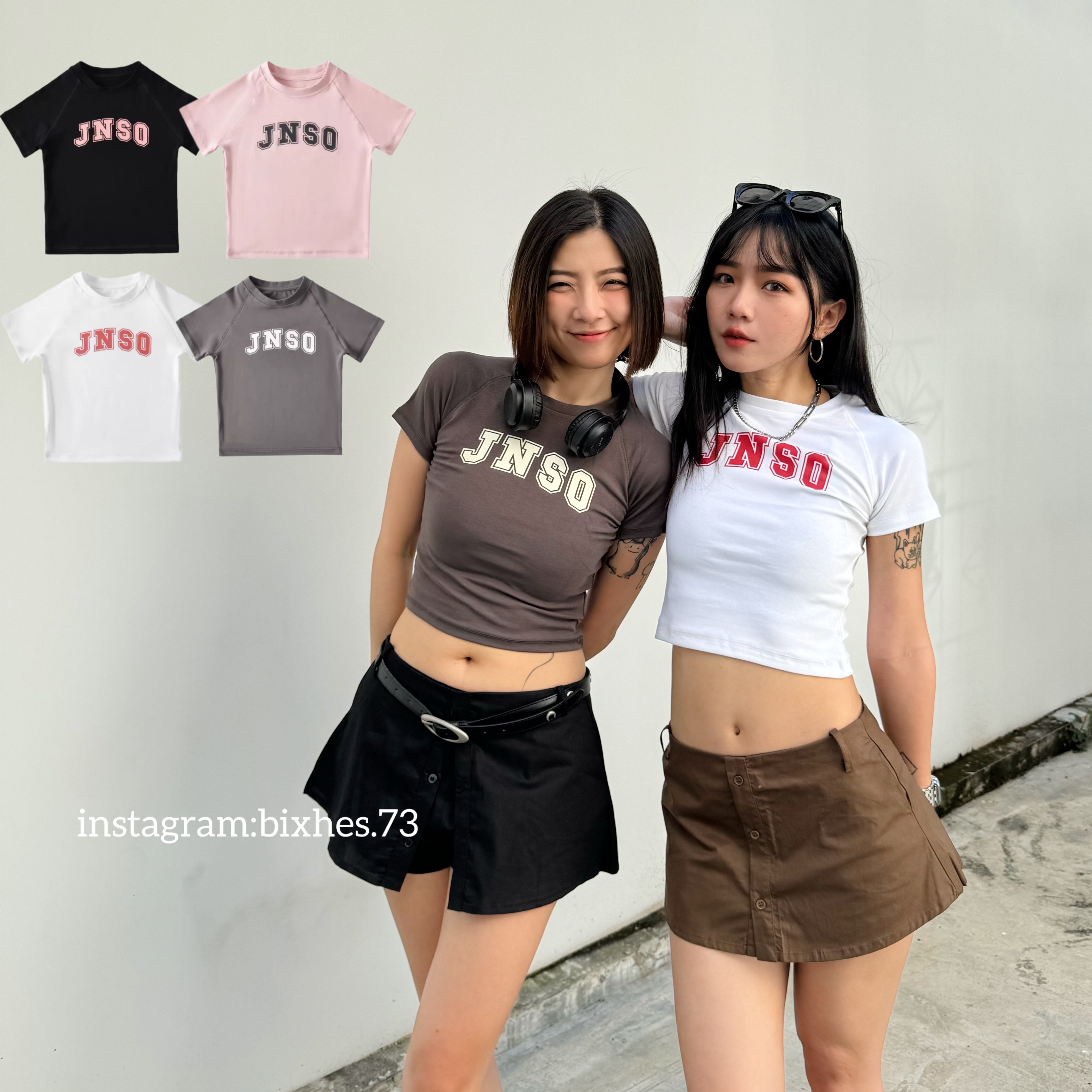 JNSO美式貼身短版T(A00094)