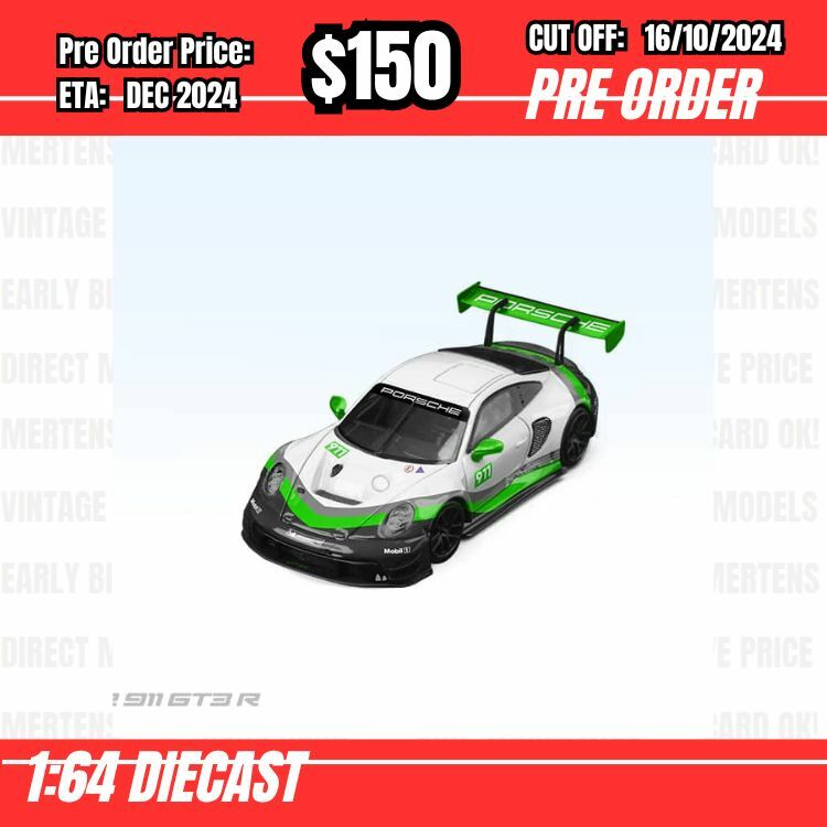 PO-$150 * Star Race * 1:64 Porsche 992 GT3 R Lemans Green/White [OD10/10]