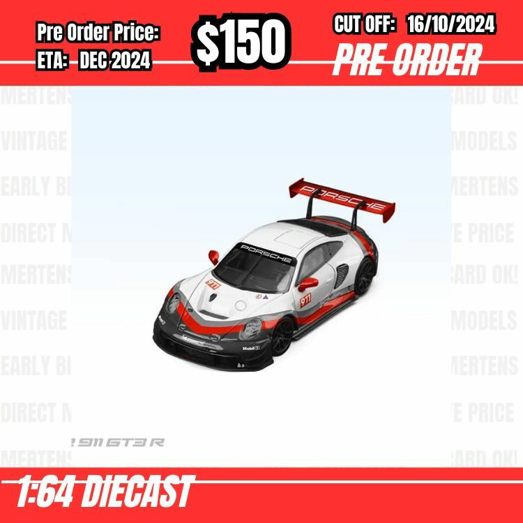 PO-$150 * Star Race * 1:64 Porsche 992 GT3 R Lemans Red/White [OD10/10]