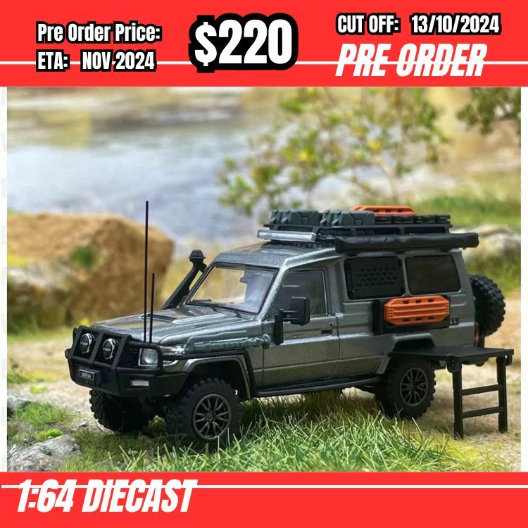 PO-$220 * Autobots Model * 1:64 Toyota Land Cruiser LC78 Silver Grey [OD10/10]