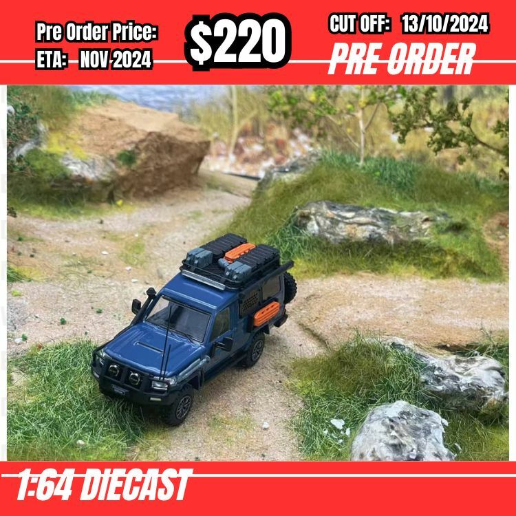 PO-$220 * Autobots Model * 1:64 Toyota Land Cruiser LC78 Blue [OD10/10]