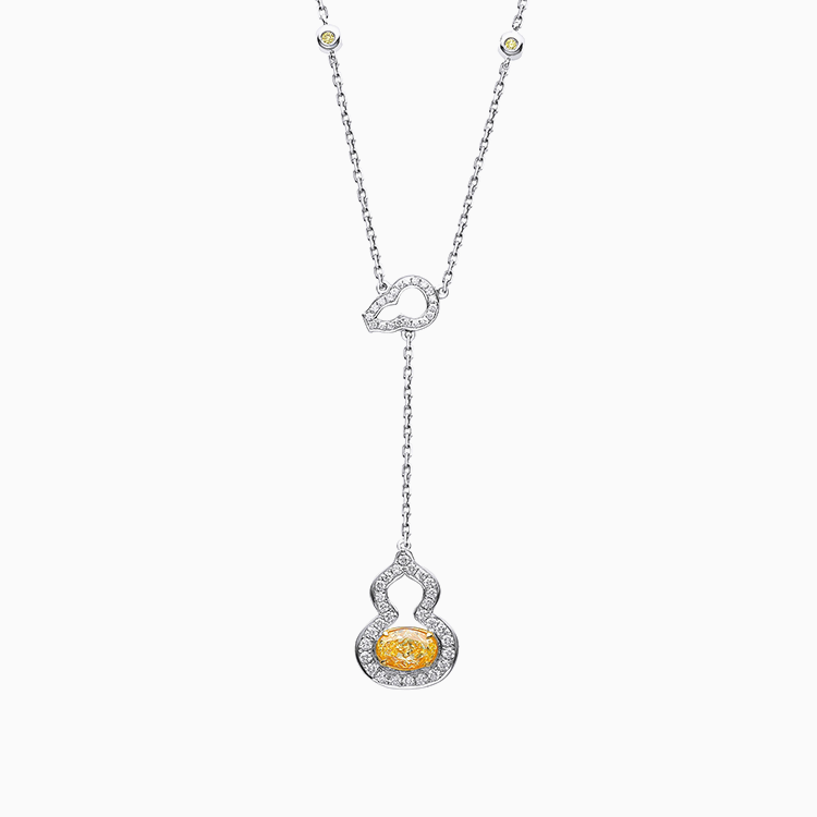 18K Fancy Light Yellow黃鑽石項鍊