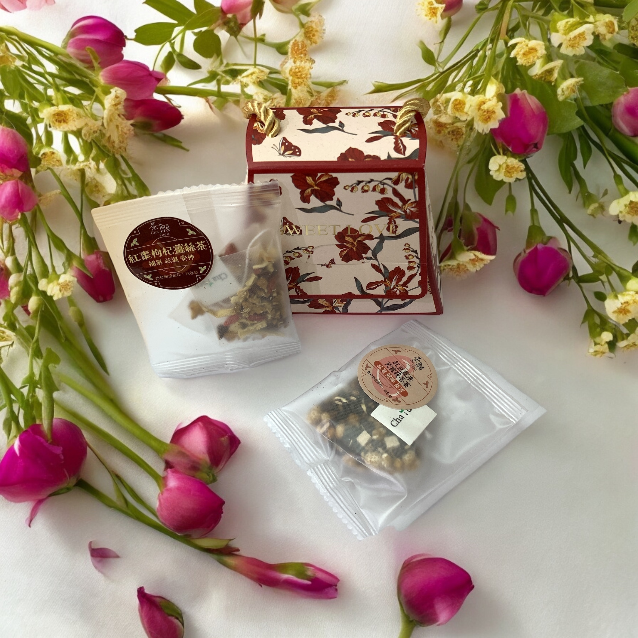 婚宴回禮 禮盒010 + 2包自選茶包 (15種口味可選)