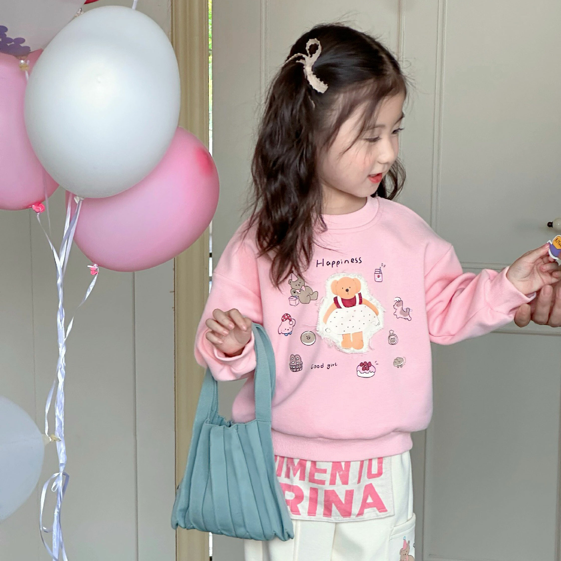 【H45204】熊熊甜點派對舒適圓領上衣＊二色