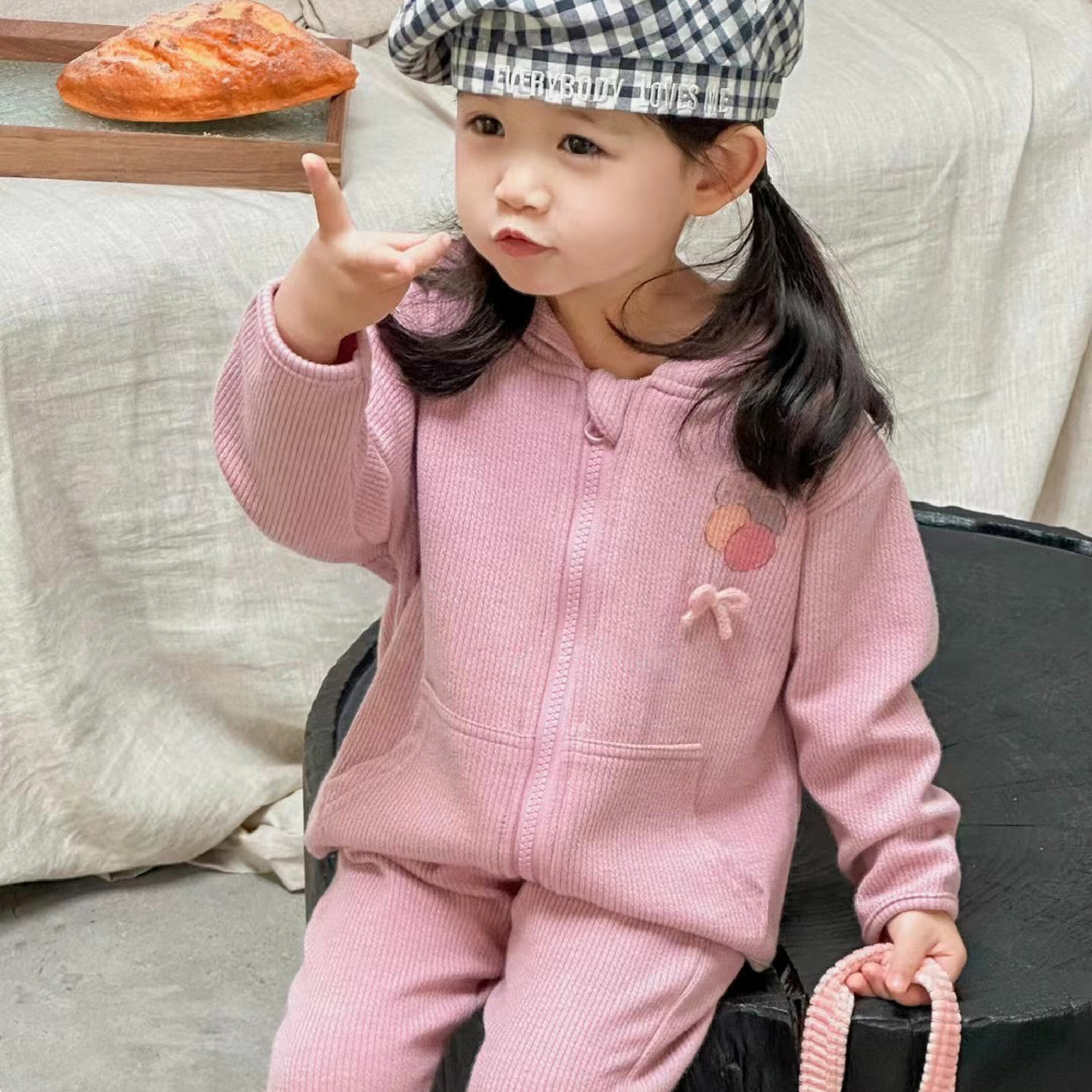 【H45081】溫馨手繪水彩風套裝/外套