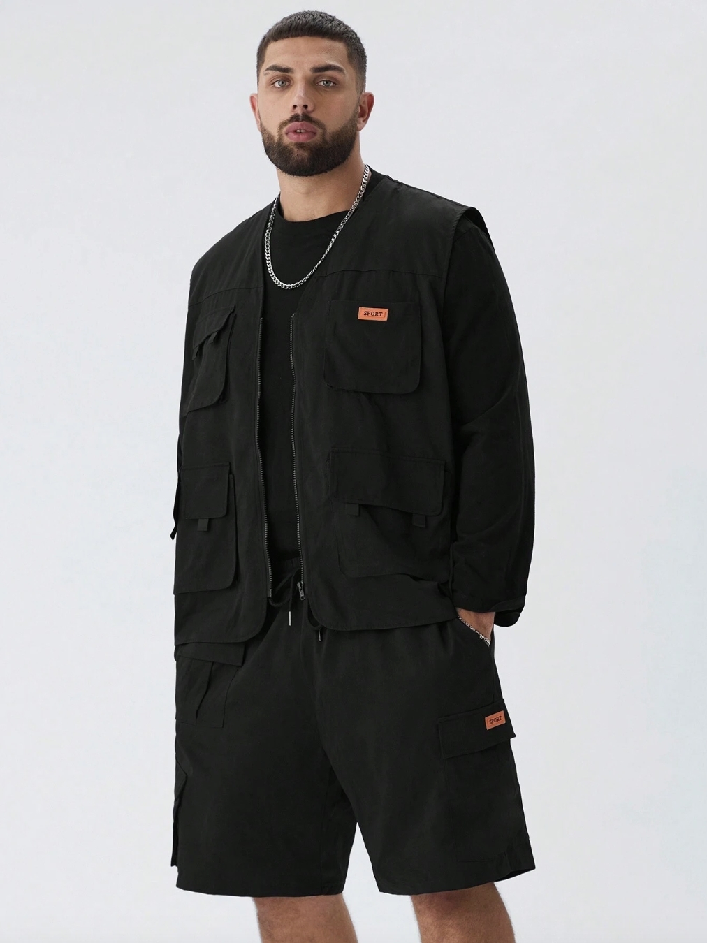 KADMAX大尺碼-春夏工裝背心套裝〈CSTS2457〉