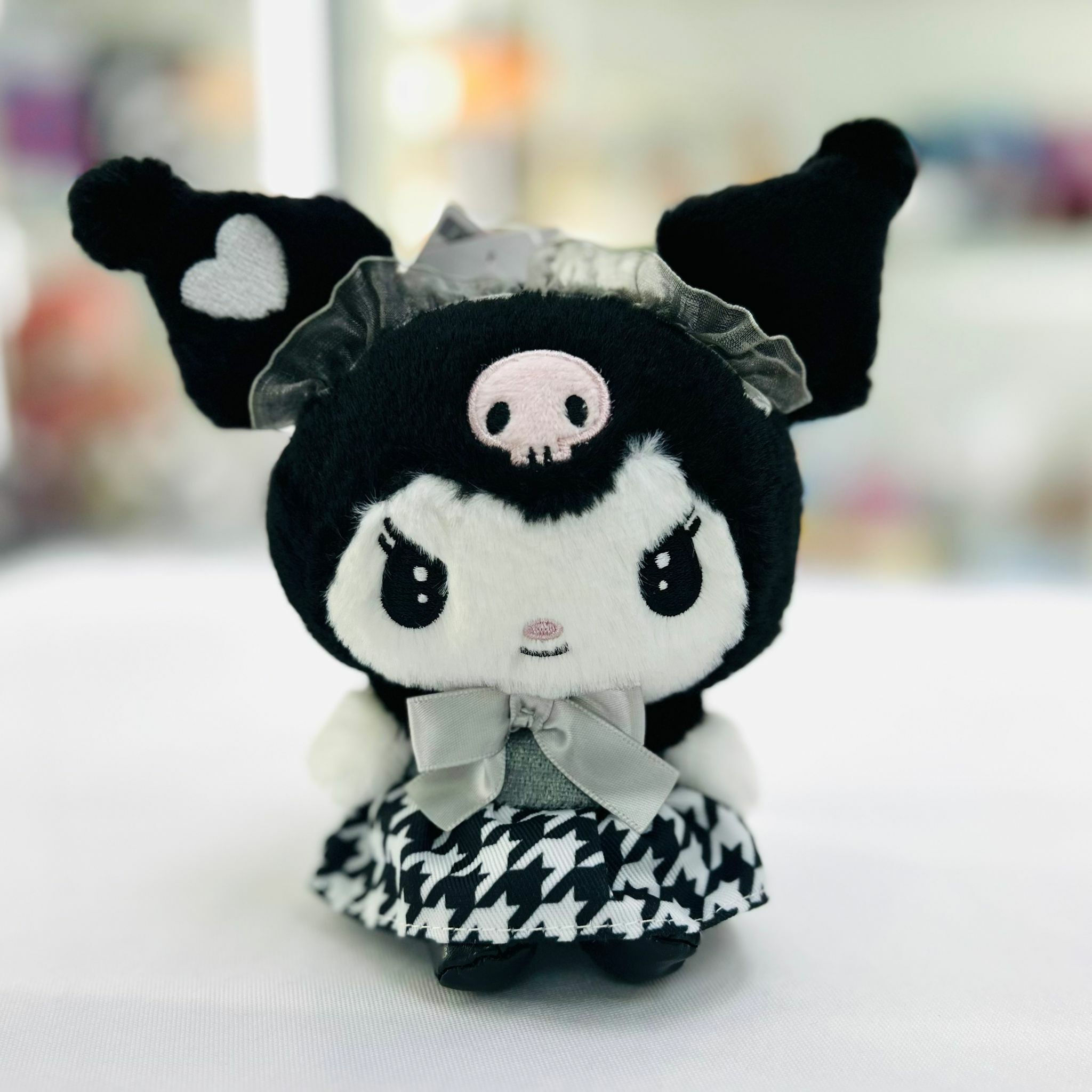 Sanrio Kuromi French Plover Mascot Plush Toy Keychain