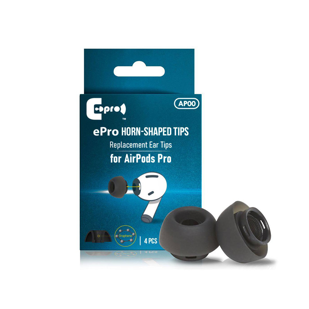 ePro AirPods Pro 專用 號角塞 石墨烯耳塞 AP00 S/M/L 一盒4入 單一尺寸