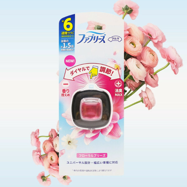 febreze--汽車出風口車載香水除味空氣清新劑【淡雅花香】2.4mlx1個