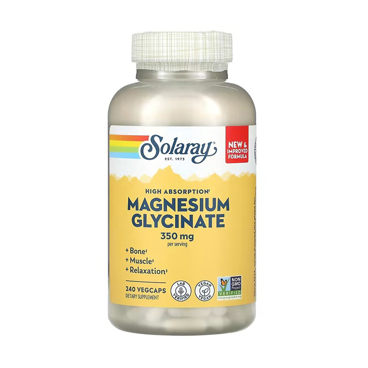 Solaray, Higher Absorption Magnesium Glycinate, 350 mg, 240 VegCaps
