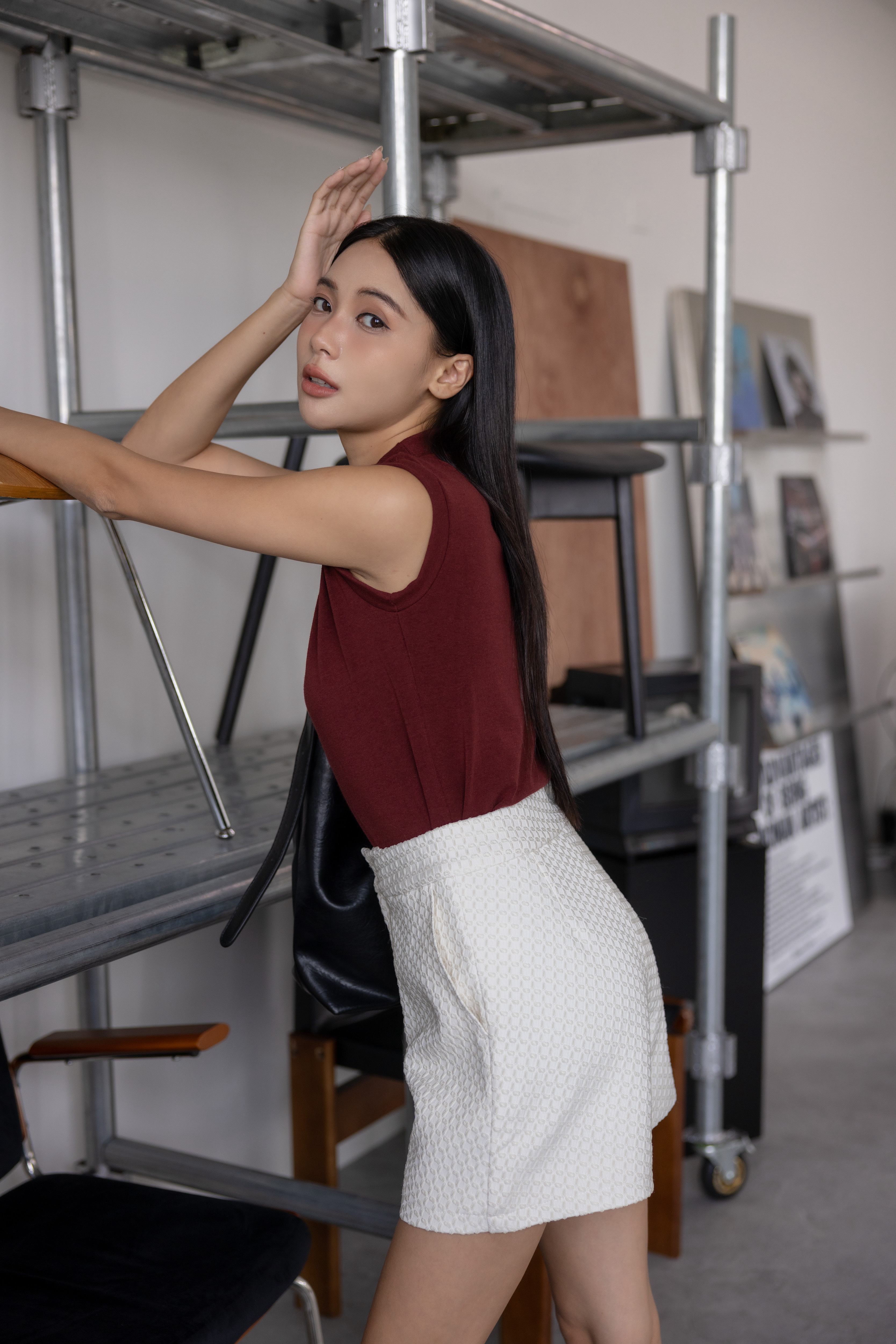 半高領實搭軟綿背心（兩色）