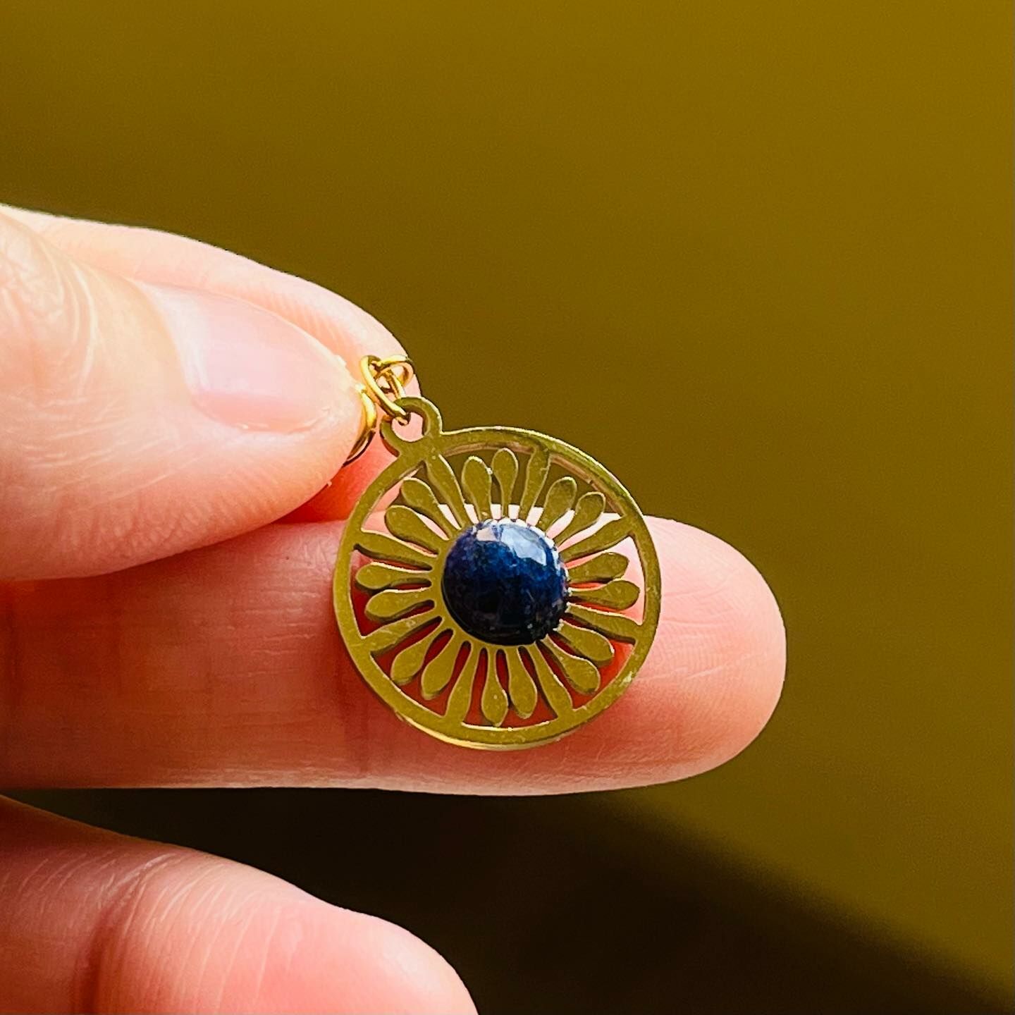 [原石] 青金石 水晶項鍊吊墜