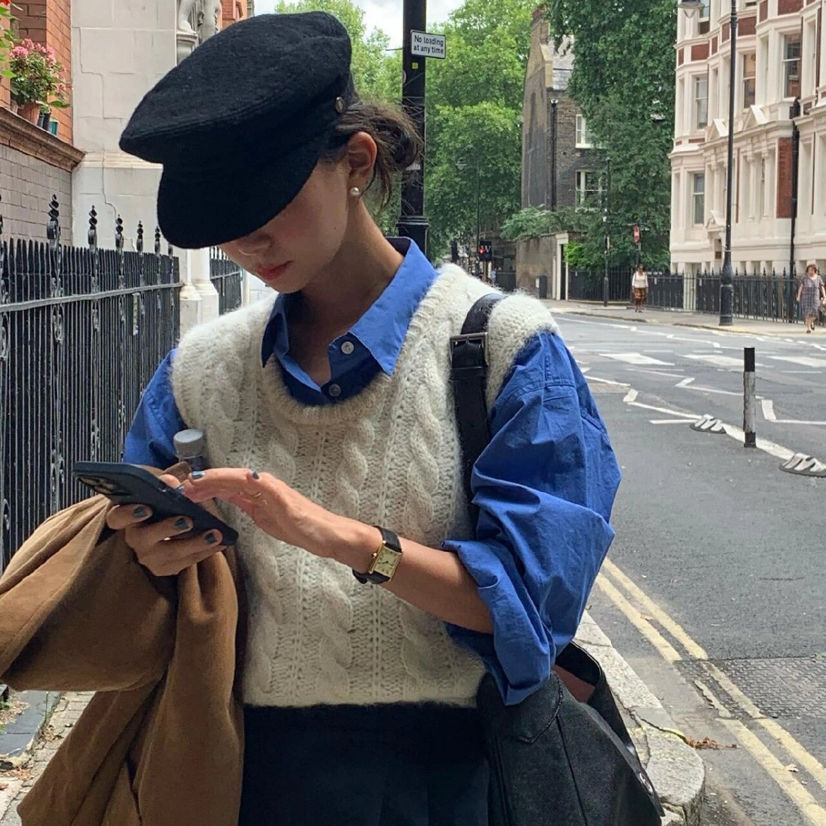 The Barnet - 藍白兩色寬鬆百搭長袖襯衫