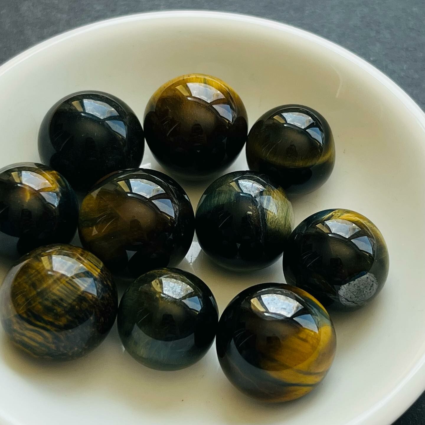 [原石] 藍虎眼石 水晶小球